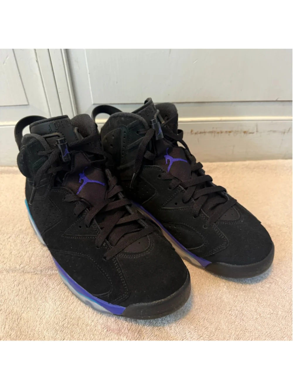Nike Air Jordan 6 Retro Aqua CT8529-004 Men’s Size 8.5 Black Purple 2023